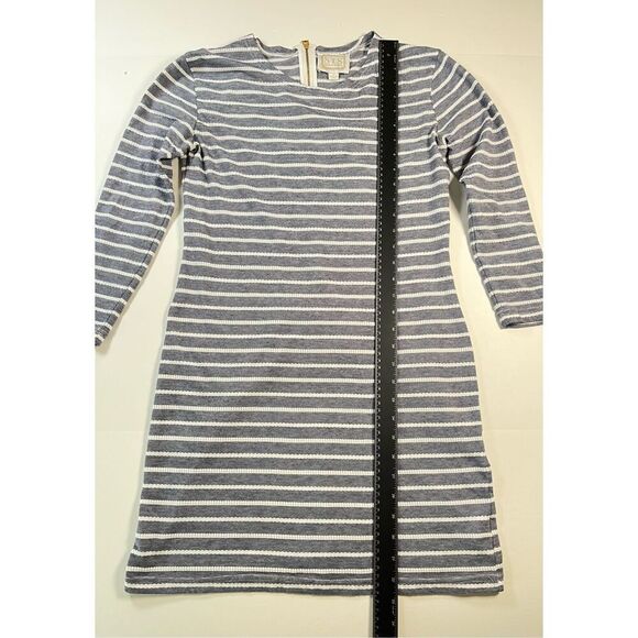 Sail to Sable Textured Knit Striped Long Sleeve Dress Navy White Size Small EUC - Picture 6 of 11